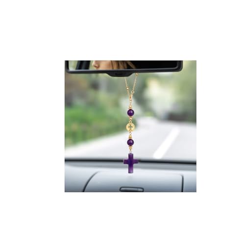 Cross Crystal Rear View Mirror Hanging Ornament