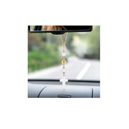 Cross Crystal Rear View Mirror Hanging Ornament