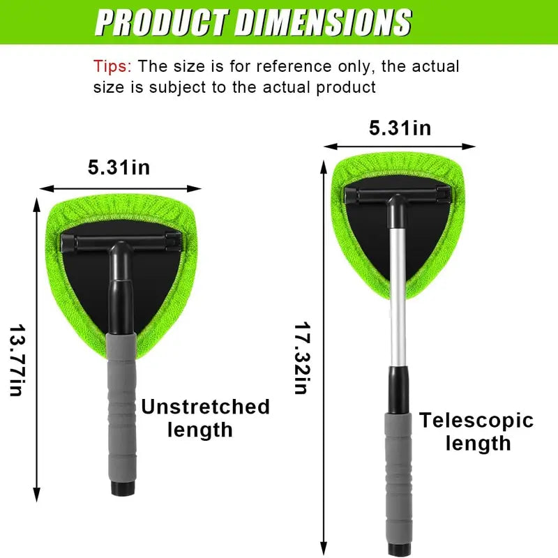 Car Window Cleaner Kit Extendable Handle