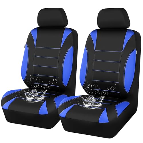 CAR PASS Waterproof Car Seat Covers Front Seats with Headrest Cover