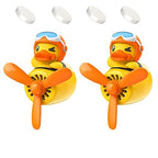 2 Pieces Car Air Fresheners, Cute Bear Pilot Car Diffuser, Propeller Air Outlet Vent Fresheners, Suitable for Automotive Interior Decoration (Bear (A+B)) - duck+duck