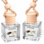 2Pack Car Air Freshener, Vanilla Essential Oil Diffuser, Hanging Car Odor Eliminator Long-Lasting Fragrance - Vanilla