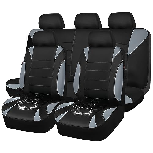 CAR PASS Waterproof Car Seat Covers Front Seats with Headrest Cover