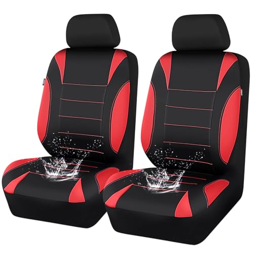 CAR PASS Waterproof Car Seat Covers Front Seats with Headrest Cover