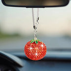 Bling Cherry Car Rear View Mirror Hanging Ornament