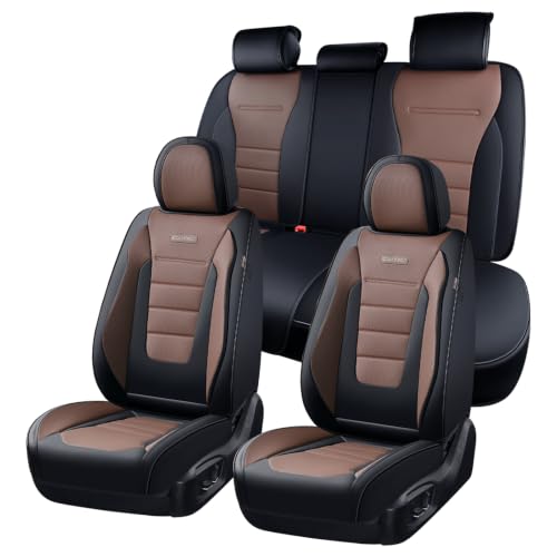 Coverado Nappa Leather Front Seat Covers 2-Pack Waterproof