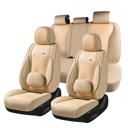 Coverado Nappa Leather Front Seat Covers 2-Pack Waterproof