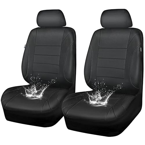 CAR PASS Waterproof Car Seat Covers Front Seats with Headrest Cover