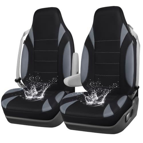 CAR PASS Waterproof Car Seat Covers Front Seats with Headrest Cover
