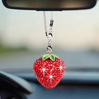 Bling Cherry Car Rear View Mirror Hanging Ornament