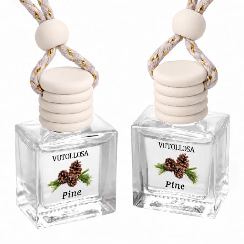 2Pack Car Air Freshener, Vanilla Essential Oil Diffuser, Hanging Car Odor Eliminator Long-Lasting Fragrance - Pine