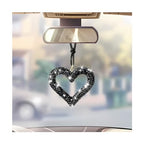 Crystal Rhinestone Heart Rear View Mirror Hanging Ornament