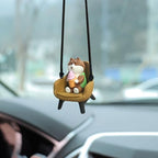 Swinging Duck Sunflower Rear View Mirror Hanging Ornament