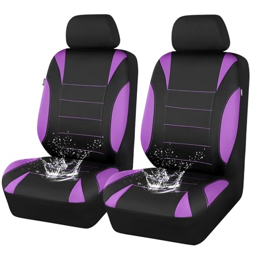 CAR PASS Waterproof Car Seat Covers Front Seats with Headrest Cover