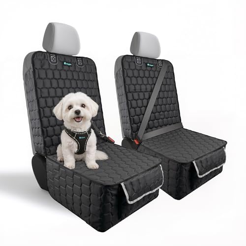 2-Pack Dog Front Seat Covers Waterproof Protectors