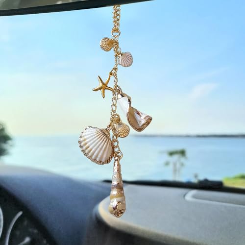 Seashell Car Rear View Mirror Hanging Charm