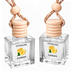 2Pack Car Air Freshener, Vanilla Essential Oil Diffuser, Hanging Car Odor Eliminator Long-Lasting Fragrance - Lemon