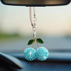 Bling Cherry Car Rear View Mirror Hanging Ornament