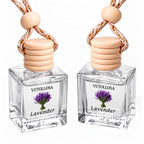 2Pack Car Air Freshener, Vanilla Essential Oil Diffuser, Hanging Car Odor Eliminator Long-Lasting Fragrance - Lavender