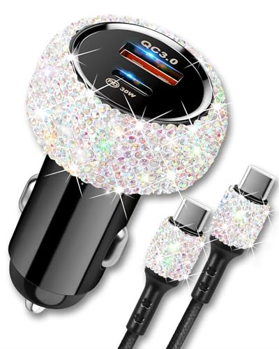 Bling Car Charger 48W Dual USB-C USB-A Fast Charging