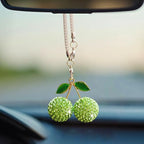 Bling Cherry Car Rear View Mirror Hanging Ornament