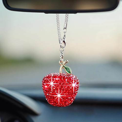 Bling Cherry Car Rear View Mirror Hanging Ornament