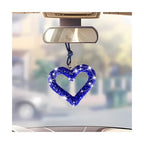Crystal Rhinestone Heart Rear View Mirror Hanging Ornament