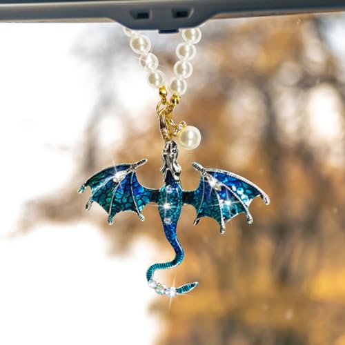 Bling Dragon Car Rear View Mirror Charm