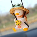 Swinging Duck Sunflower Rear View Mirror Hanging Ornament