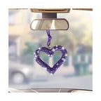 Crystal Rhinestone Heart Rear View Mirror Hanging Ornament