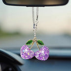 Bling Cherry Car Rear View Mirror Hanging Ornament