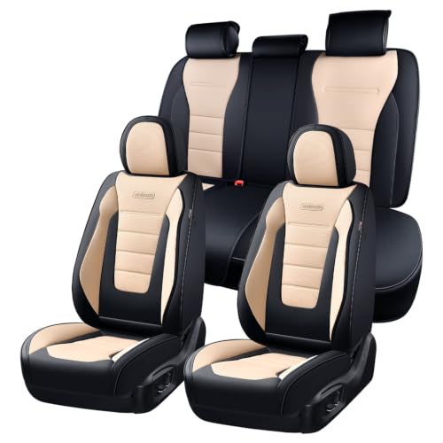 Coverado Nappa Leather Front Seat Covers 2-Pack Waterproof