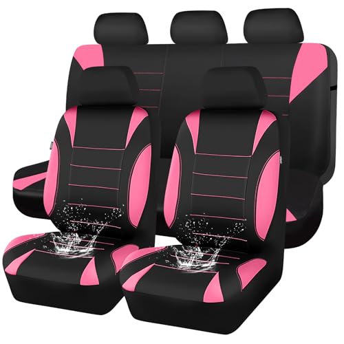 CAR PASS Waterproof Car Seat Covers Front Seats with Headrest Cover