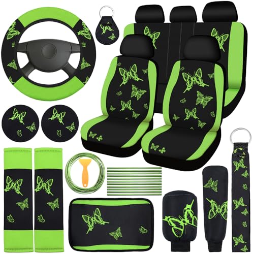 BBTO 43 Pcs Butterfly Car Seat Cover Set Women SUV