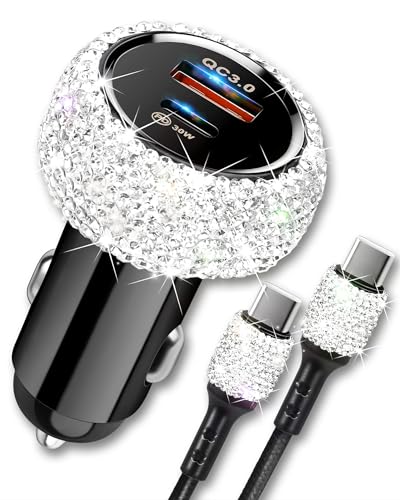 Bling Car Charger 48W Dual USB-C USB-A Fast Charging
