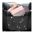 Rhinestone Car Net Pocket Handbag Holder Backseat Organizer