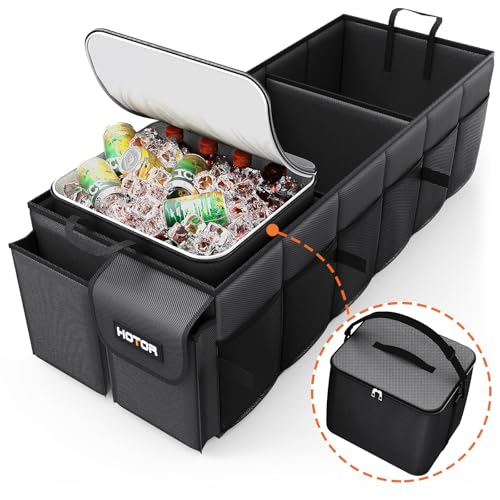 HOTOR Trunk Organizer Sturdy Foldable with Cooler
