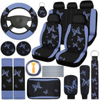 BBTO 43 Pcs Butterfly Car Seat Cover Set Women SUV