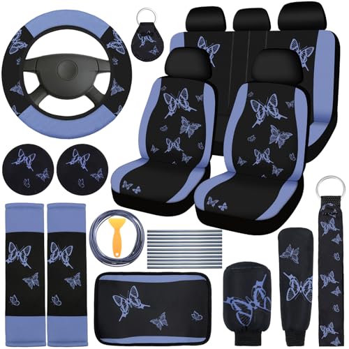 BBTO 43 Pcs Butterfly Car Seat Cover Set Women SUV