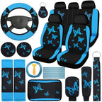 BBTO 43 Pcs Butterfly Car Seat Cover Set Women SUV