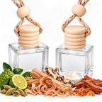 2Pack Car Air Freshener, Vanilla Essential Oil Diffuser, Hanging Car Odor Eliminator Long-Lasting Fragrance - White Oud
