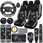 BBTO 43 Pcs Butterfly Car Seat Cover Set Women SUV