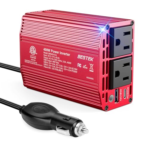 BESTEK 400W Car Power Inverter 12V to 110V