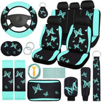 BBTO 43 Pcs Butterfly Car Seat Cover Set Women SUV