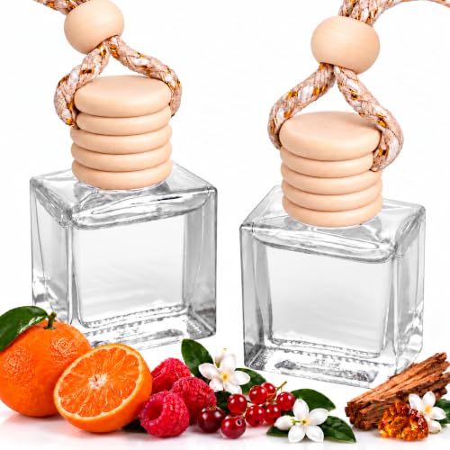 2Pack Car Air Freshener, Vanilla Essential Oil Diffuser, Hanging Car Odor Eliminator Long-Lasting Fragrance - Miracle Fruity