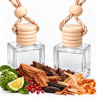 2Pack Car Air Freshener, Vanilla Essential Oil Diffuser, Hanging Car Odor Eliminator Long-Lasting Fragrance - Mahogany Teakwood