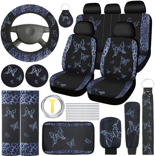 BBTO 43 Pcs Butterfly Car Seat Cover Set Women SUV