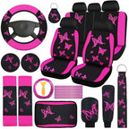 BBTO 43 Pcs Butterfly Car Seat Cover Set Women SUV