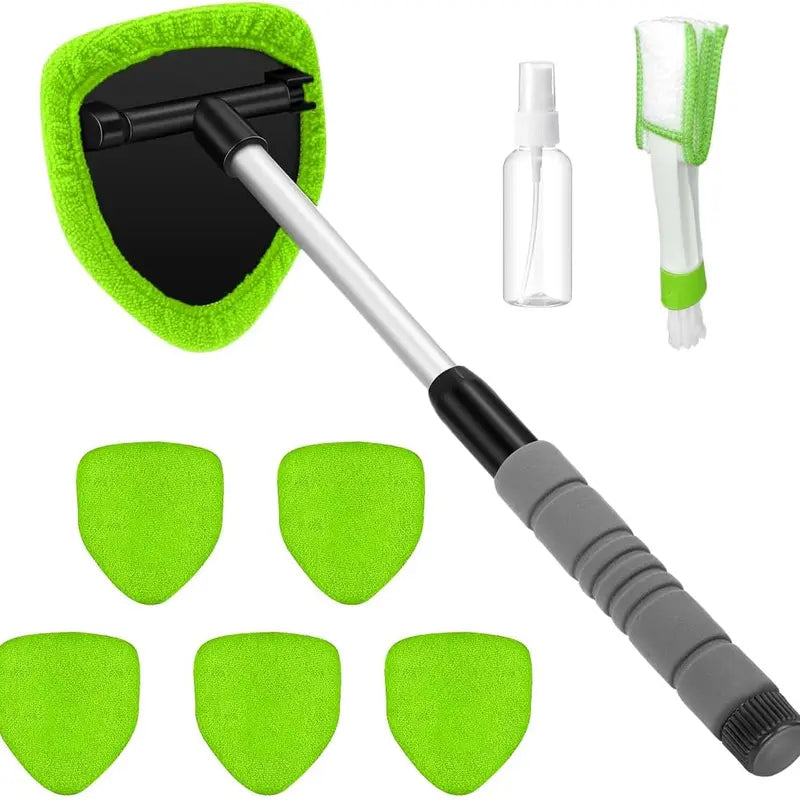 Car Window Cleaner Kit Extendable Handle