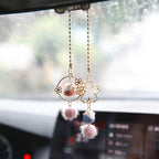 Pair of Lucky Cat Rear View Mirror Hanging Ornament
